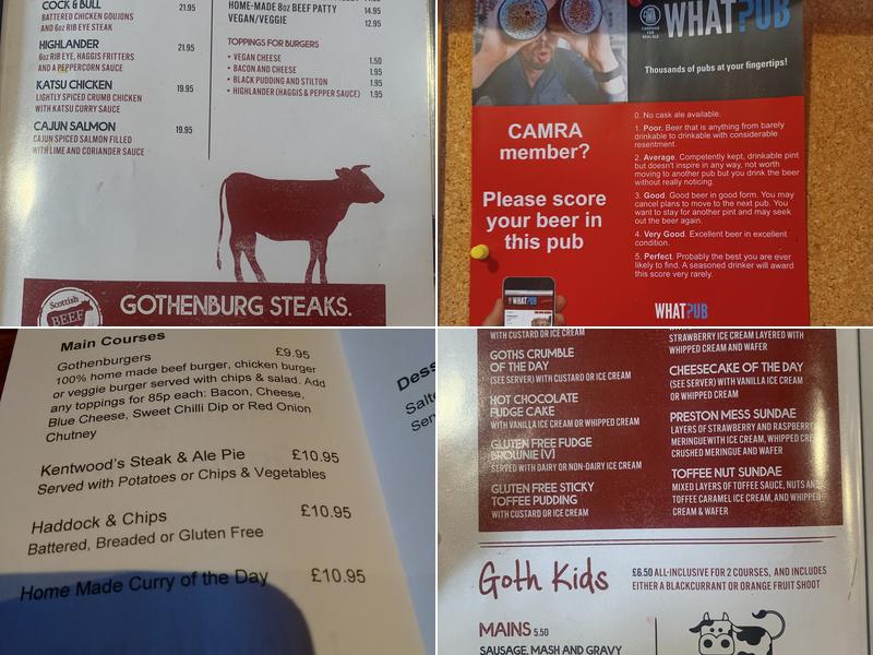 The New Prestoungrange Gothenburg Menu