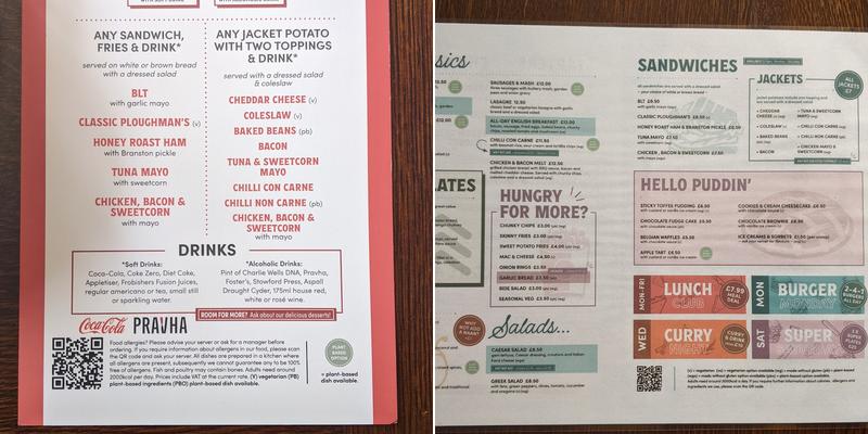 The Bell Public House Menu