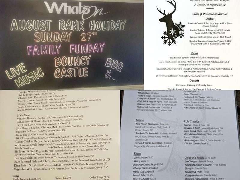 The White Hart Menu