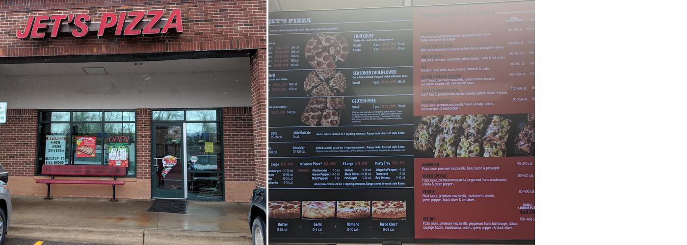 Jet's Pizza Menu