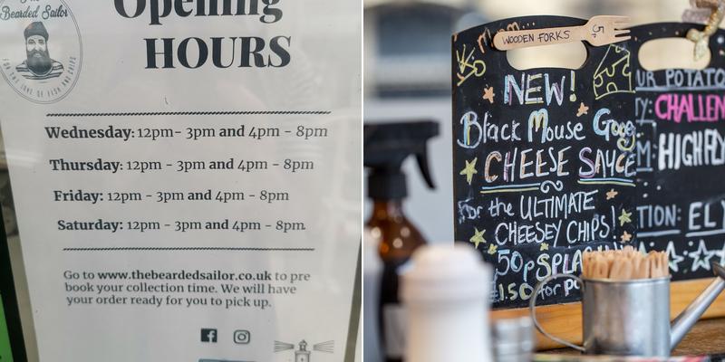 The Bearded Sailor Menu