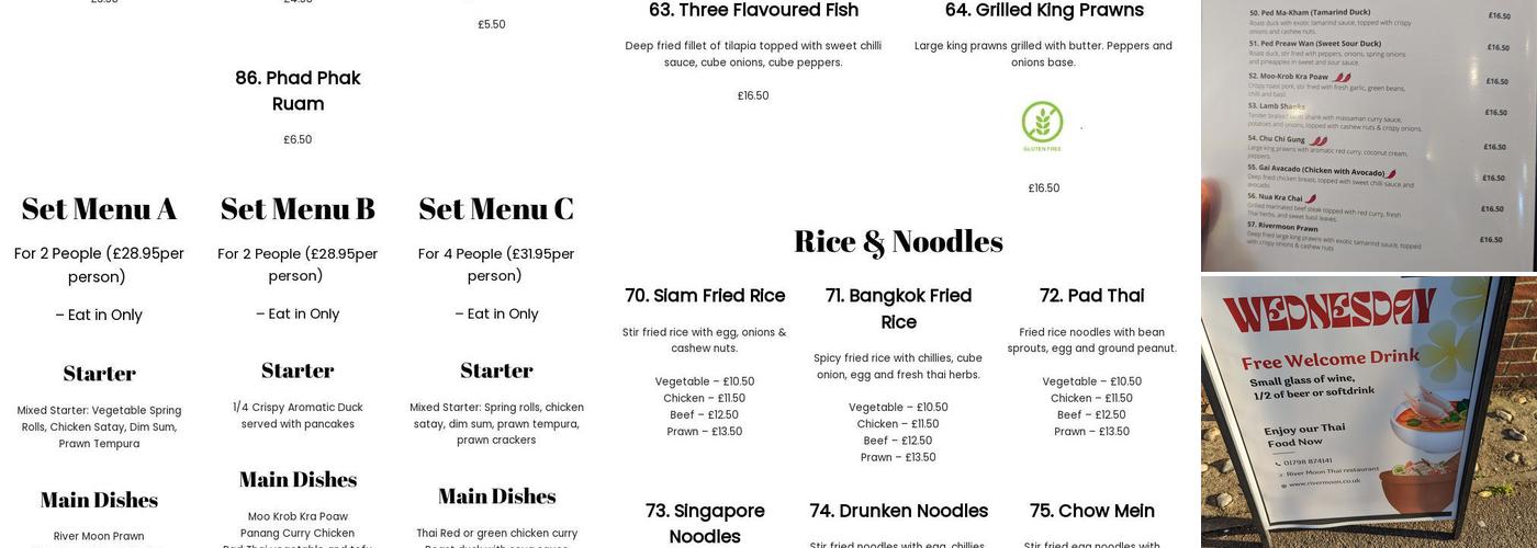 River Moon Menu