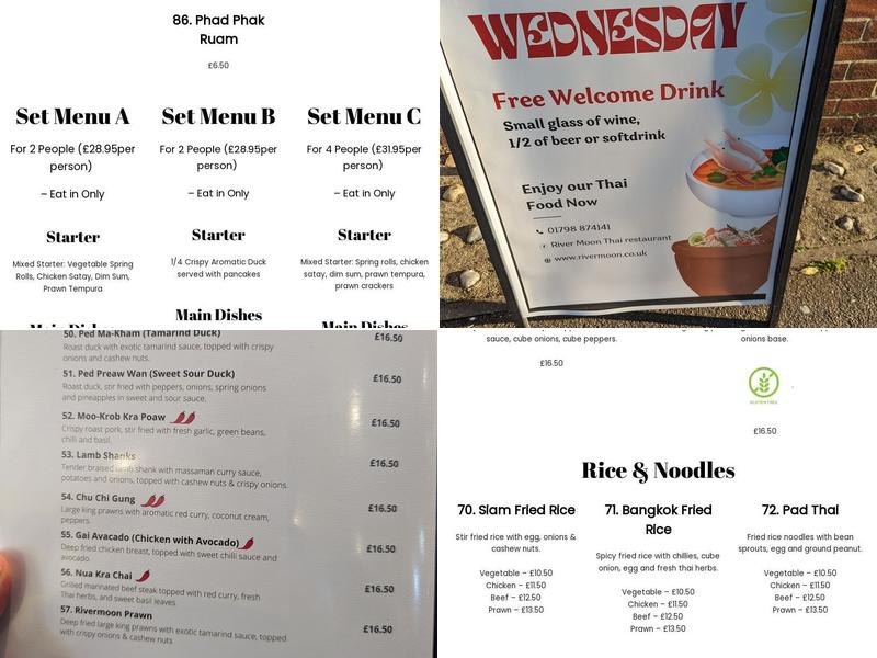 River Moon Menu