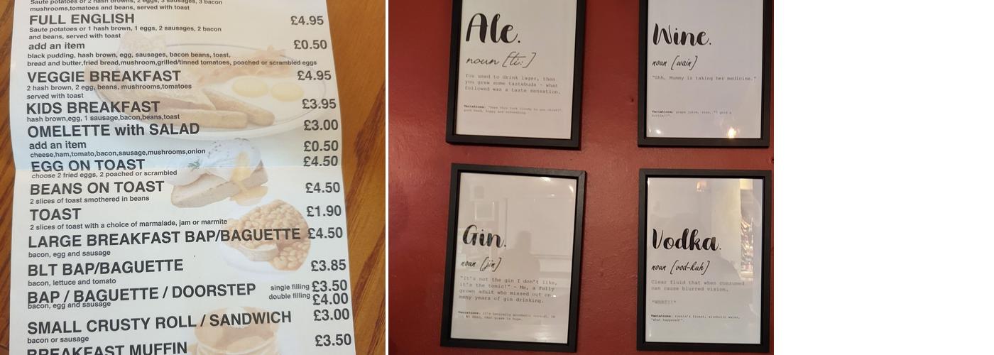 The Woodman, Purbrook Menu