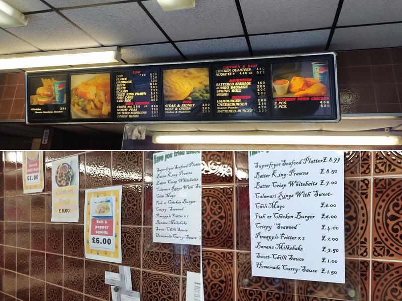 Superfryer Fish & Chips Menu