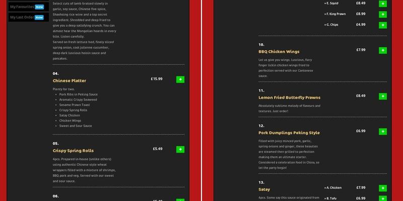 Purley Dragon (Purley) Menu