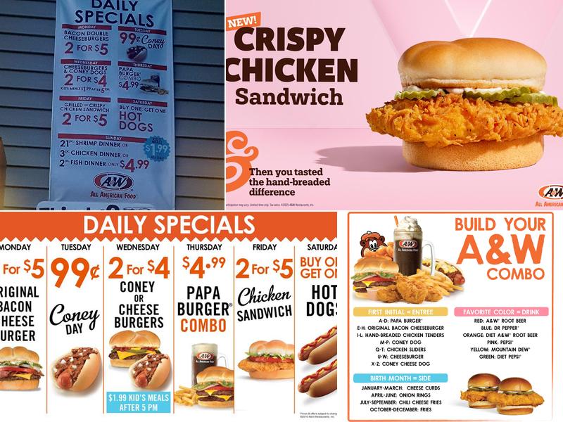 A&W Restaurant Menu