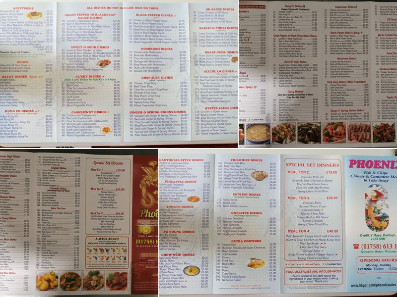 Phoenix Menu