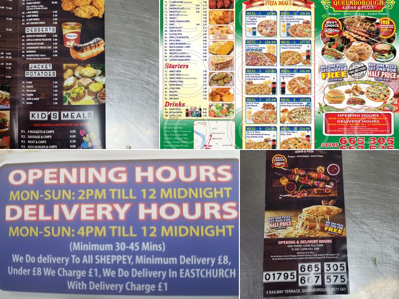 Queenborough Kebab & Pizza House Menu