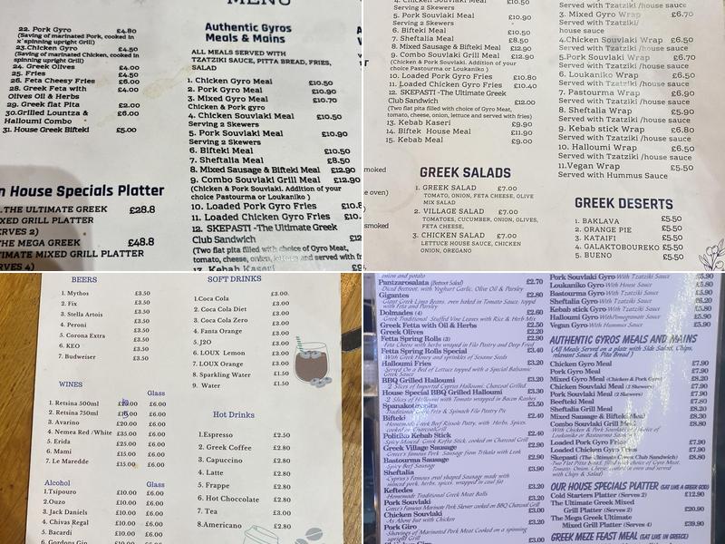 Mr Greek Giro Menu