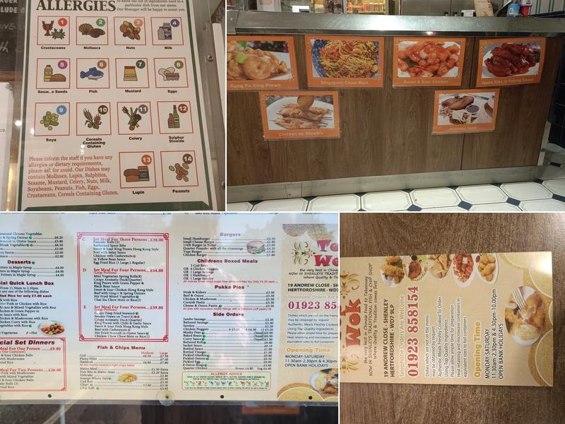 Shenley Top Wok Menu