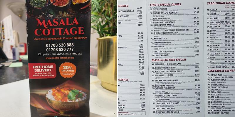 Masala Menu