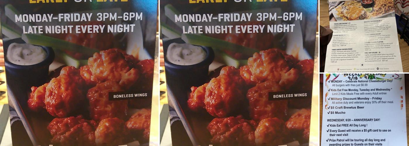 Applebee's Grill + Bar Menu
