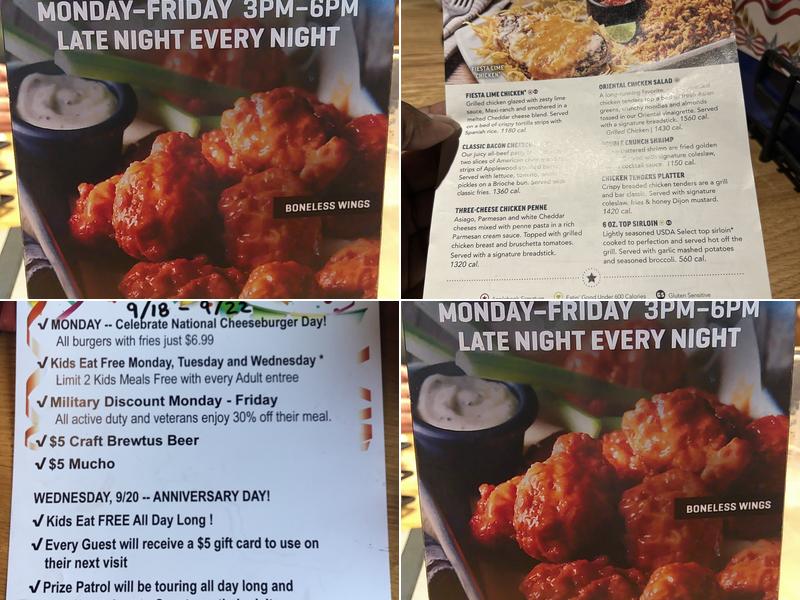 Applebee's Grill + Bar Menu