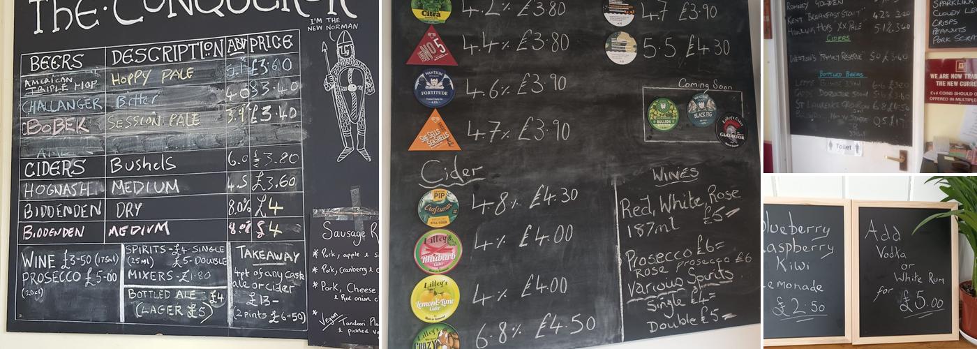 Conqueror Alehouse Menu