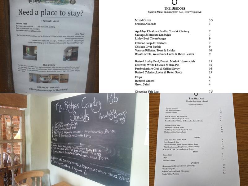 The Bridges Pub Menu