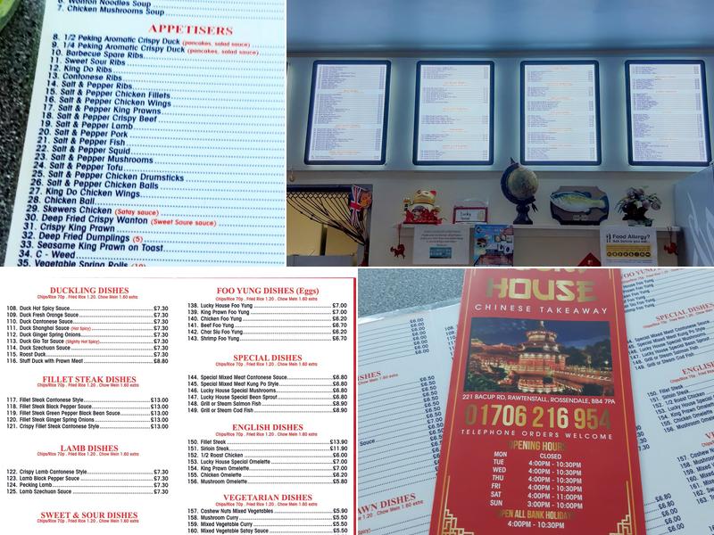 Lucky House Chinese Takeaway Menu