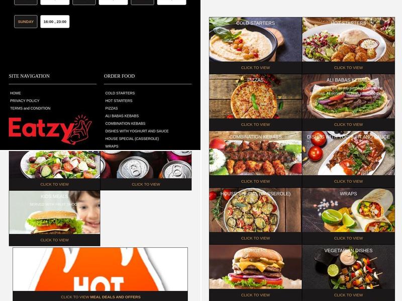 Ali Baba's Kebab & Pizza Menu