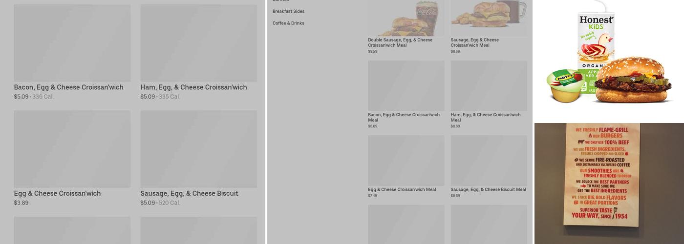 Burger King Menu