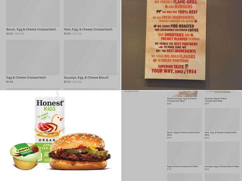 Burger King Menu