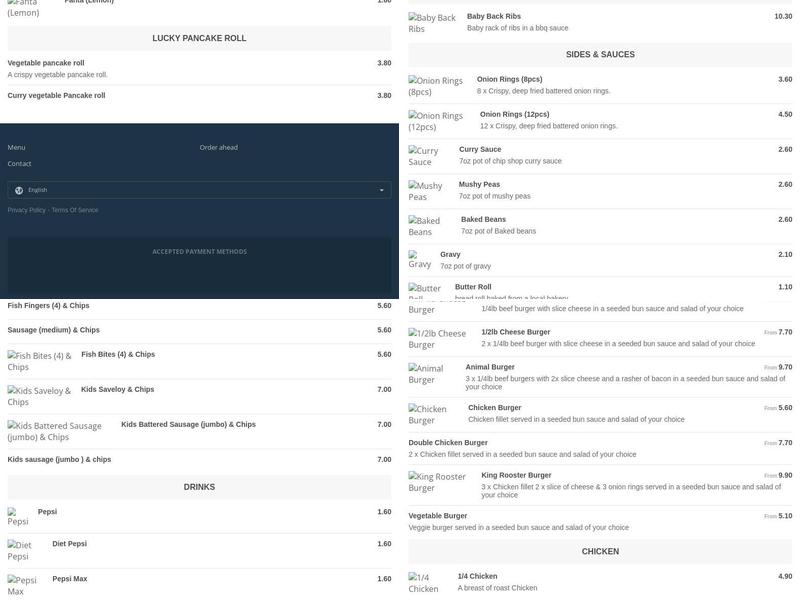 NGL's Fish & Chips Menu