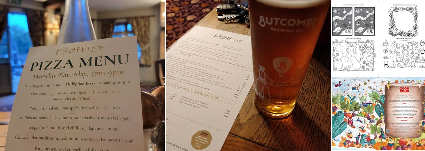 The Fox and Hounds Menu