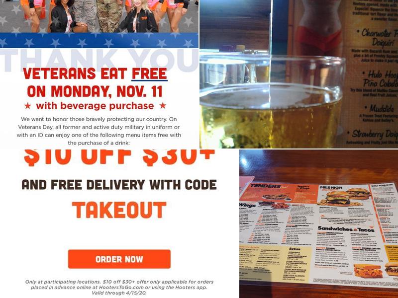 Hooters Menu
