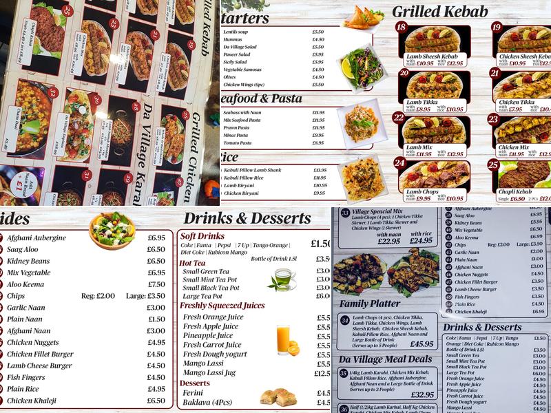 Da Village Afghan Restaurant ( HALAL ) Menu