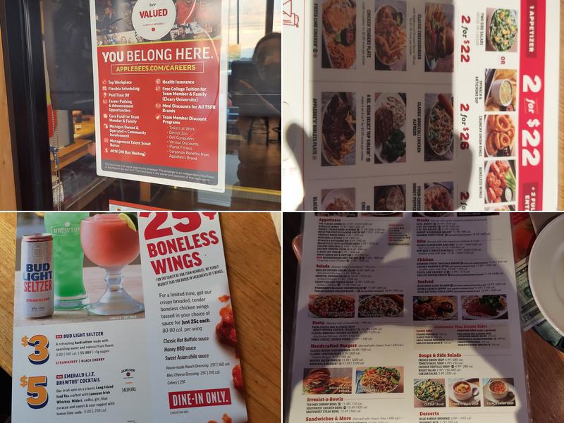 Applebee's Grill + Bar Menu