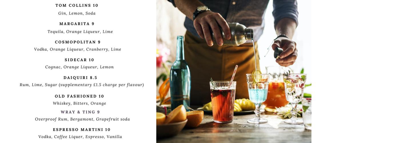 Angel Bar - Caversham - Reading Menu