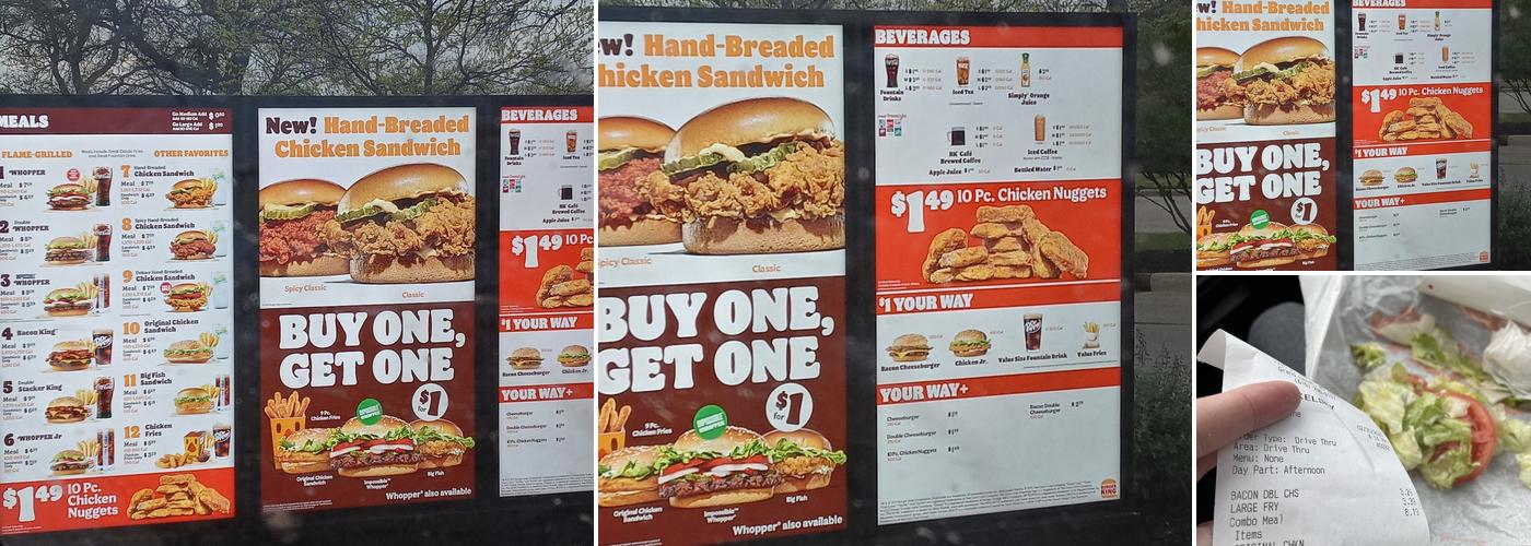 Burger King Menu