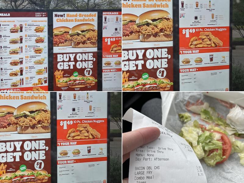 Burger King Menu