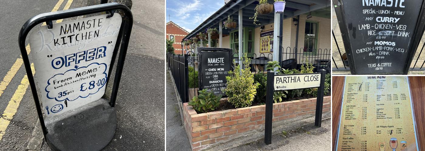 Namaste Kitchen Reading Hook & Tackle Menu