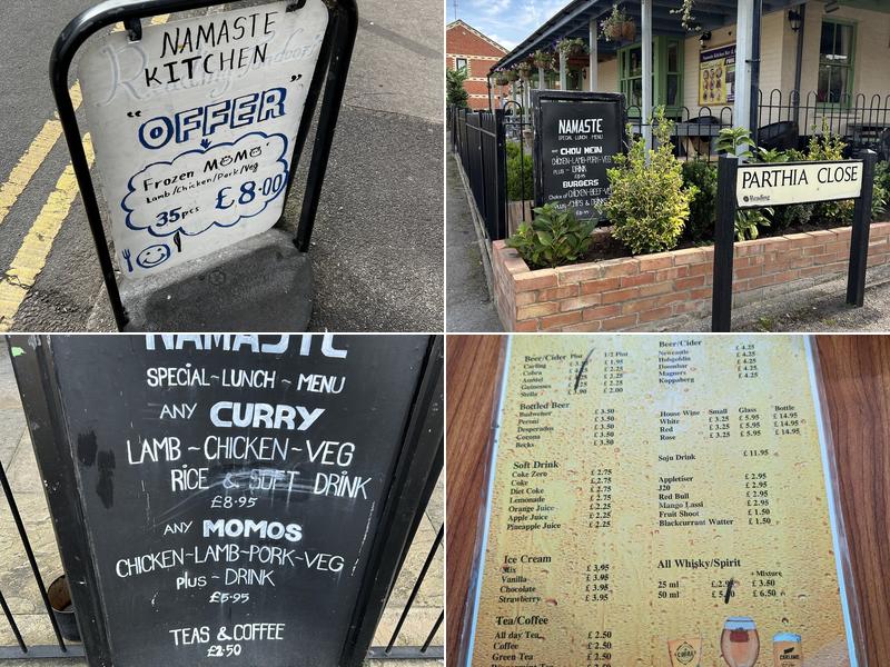 Namaste Kitchen Reading Hook & Tackle Menu