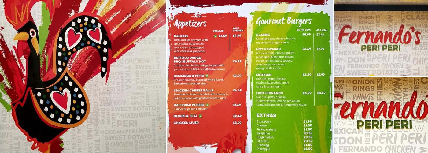 Manzanos Peri Peri Menu