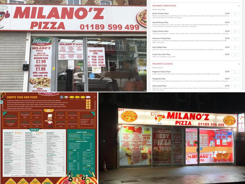 Milano'Z Pizza (Oxford Road) Menu