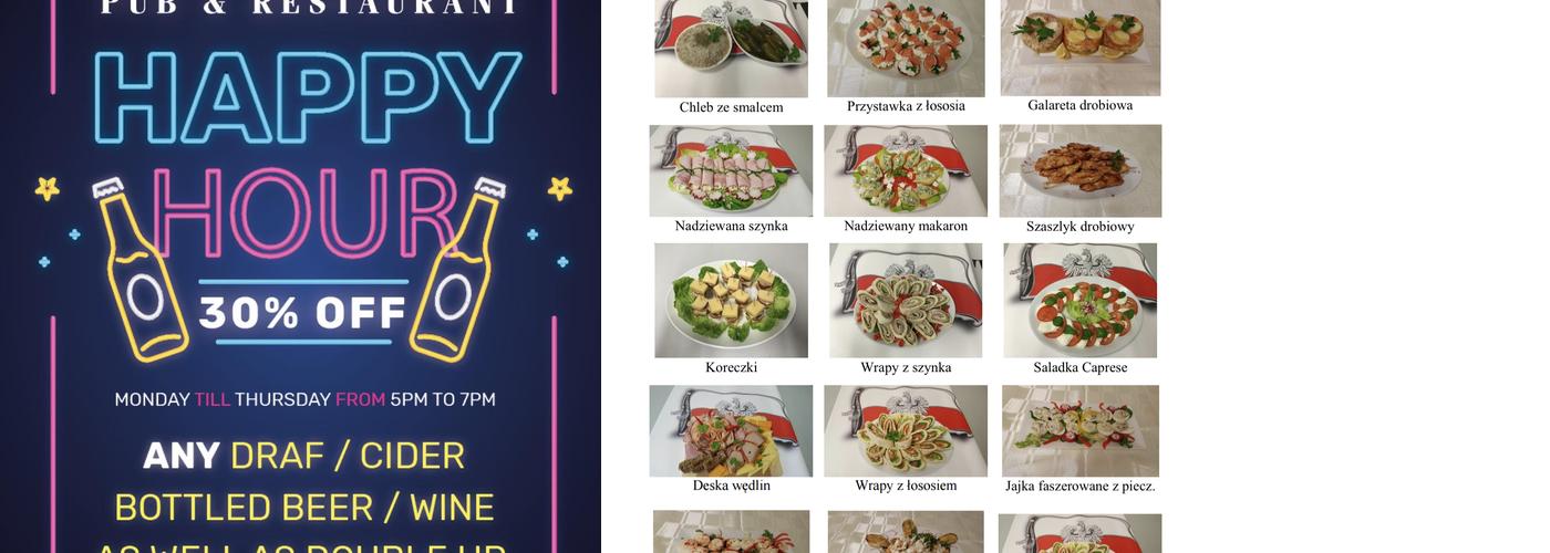 The White Eagle Menu