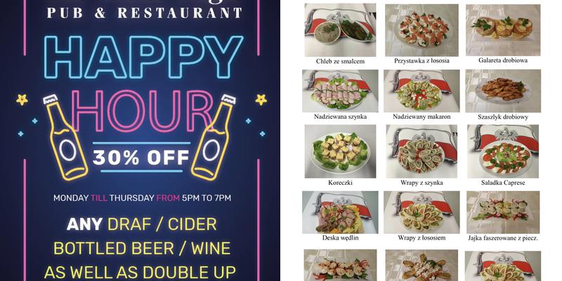 The White Eagle Menu