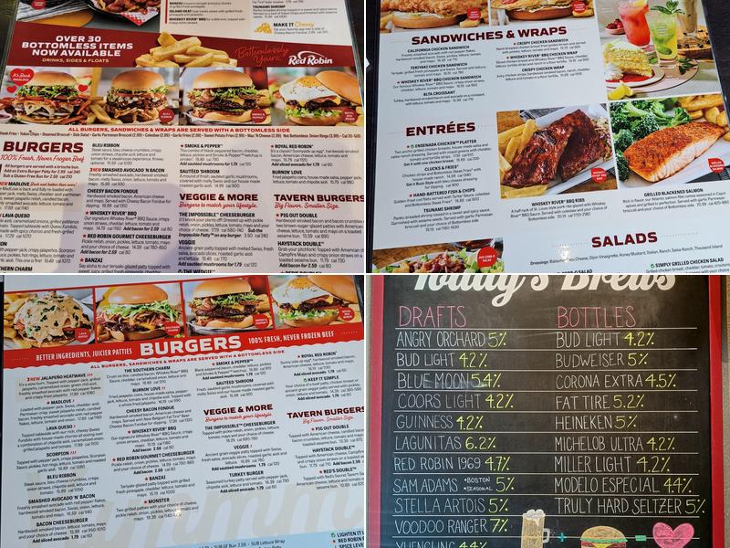Red Robin Gourmet Burgers and Brews Menu