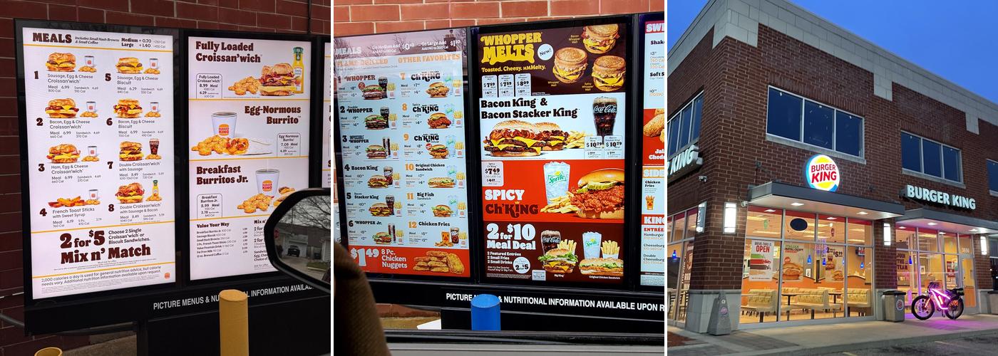 Burger King Menu