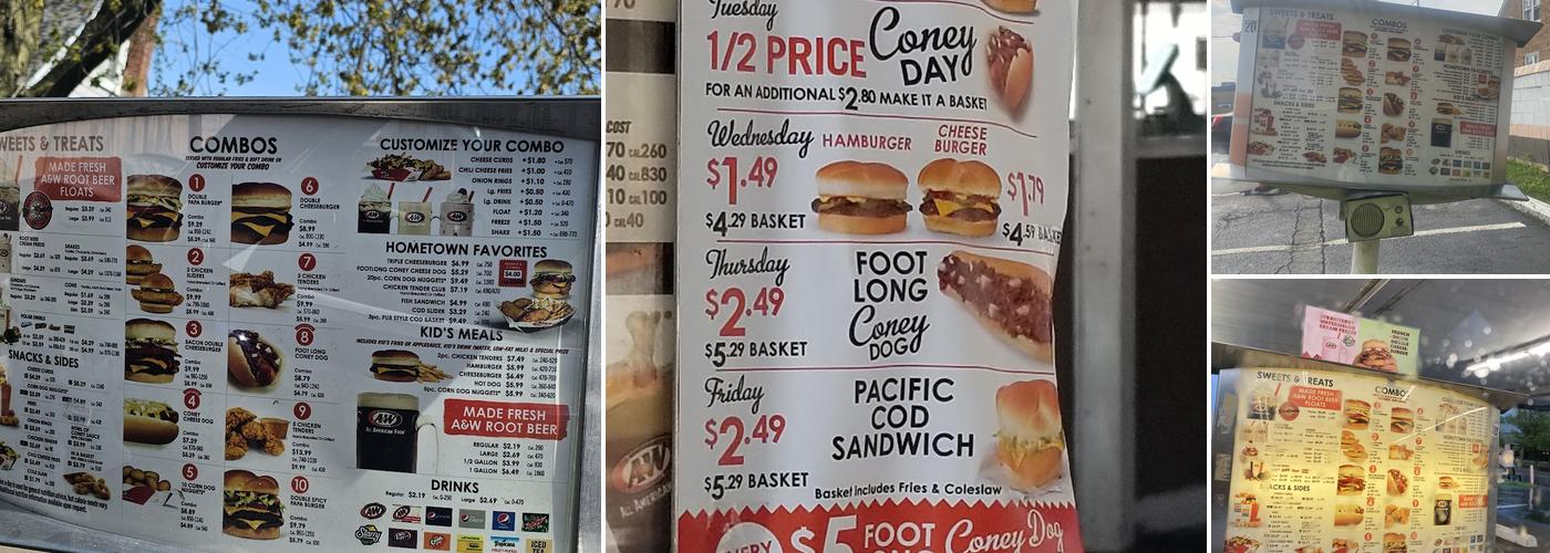 A&W Restaurant Menu
