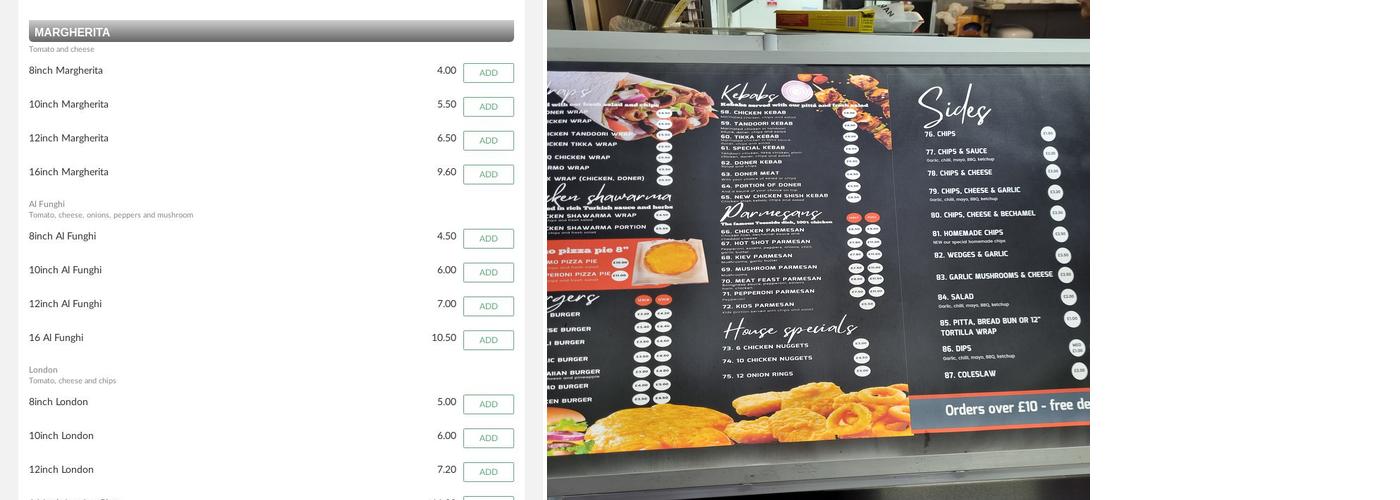 Freedom Pizzeria Menu