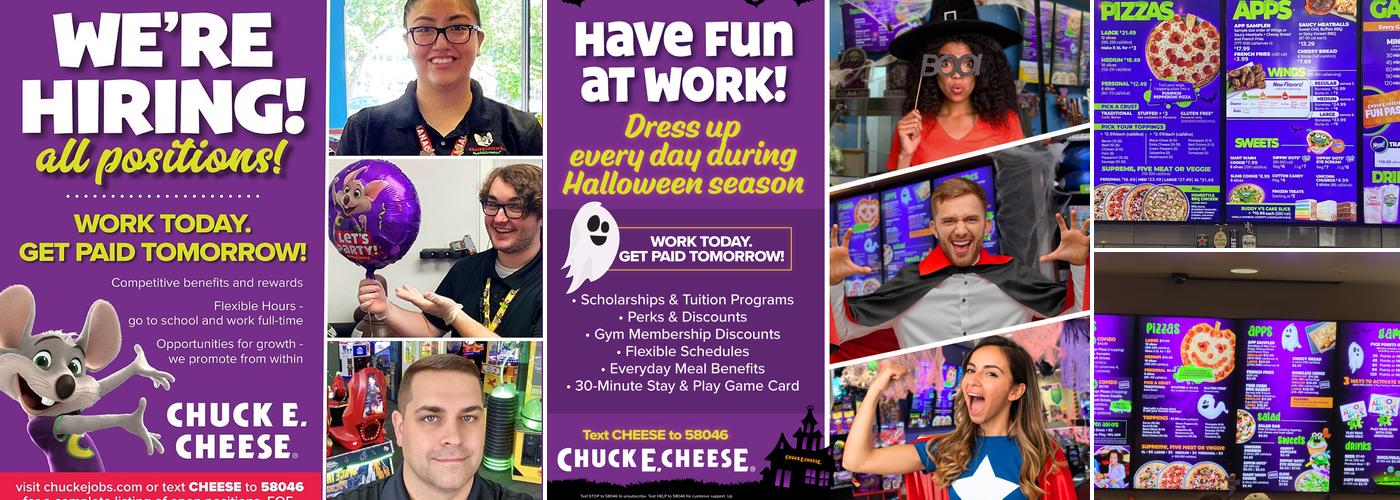 Chuck E. Cheese Menu