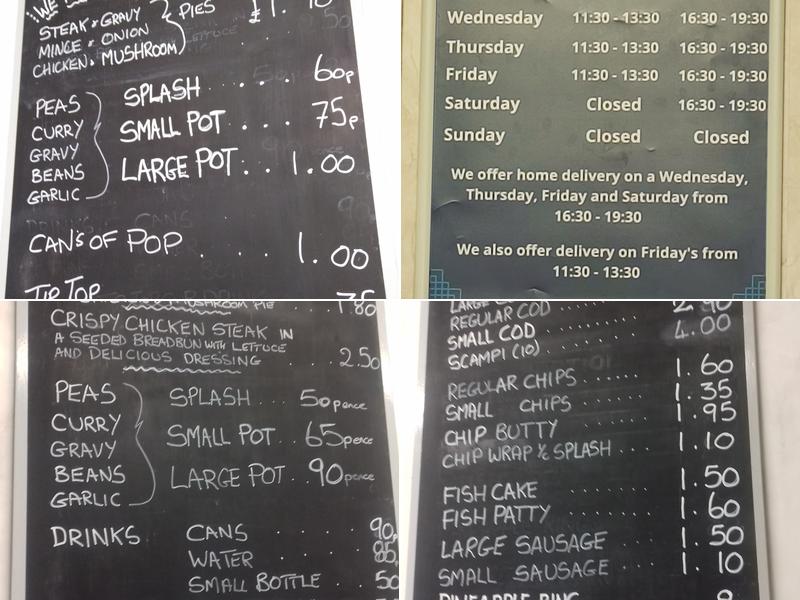 Scott Street Fisheries Menu