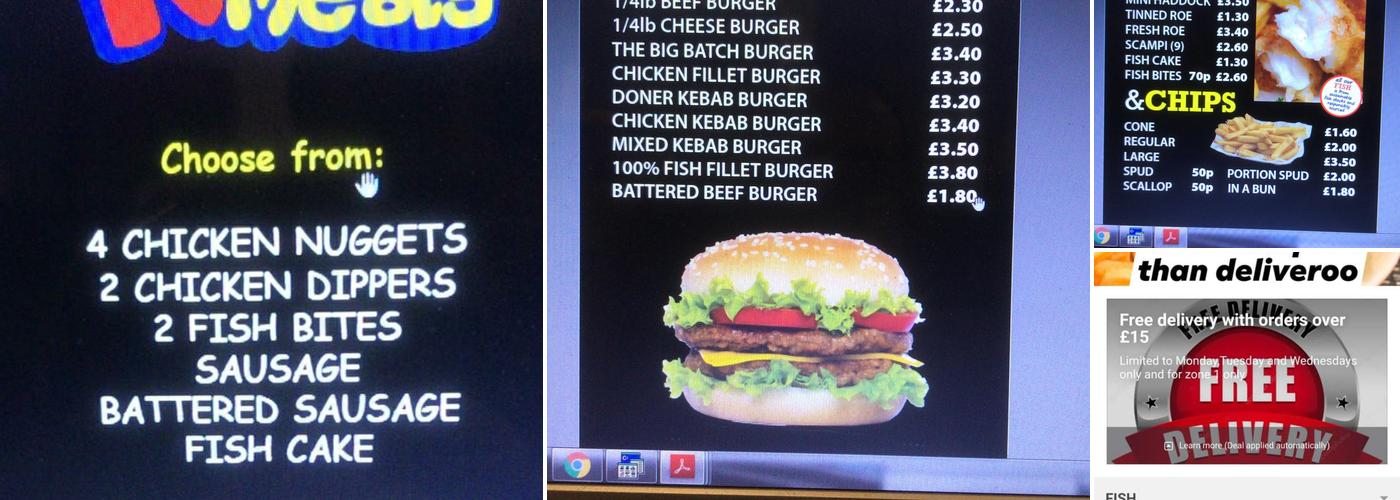 Batchley Road Fish Bar Menu