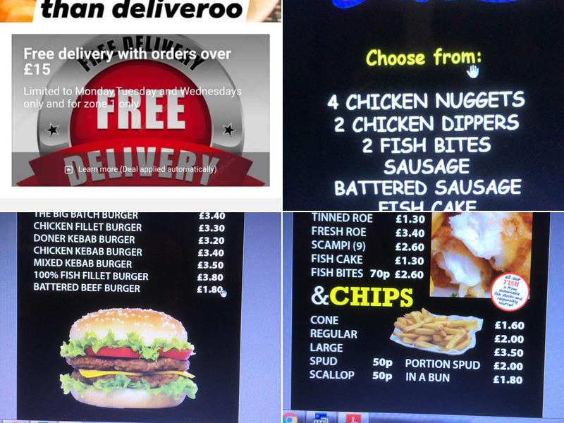 Batchley Road Fish Bar Menu