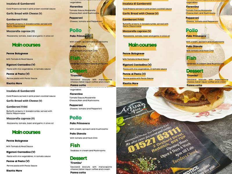 Artisan spice Menu