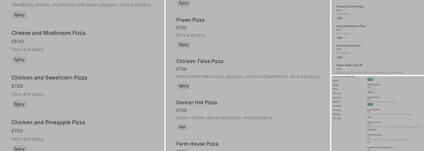 Pizza World Menu