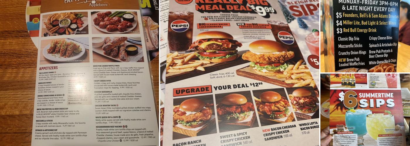 Applebee's Grill + Bar Menu