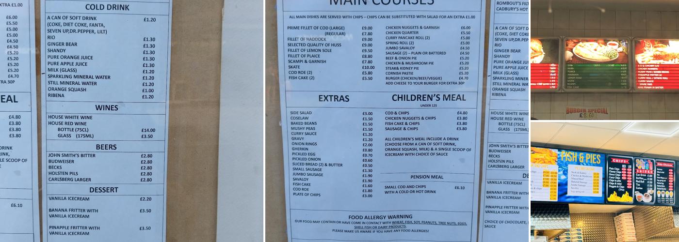 Supreme Fish & Kebab Menu